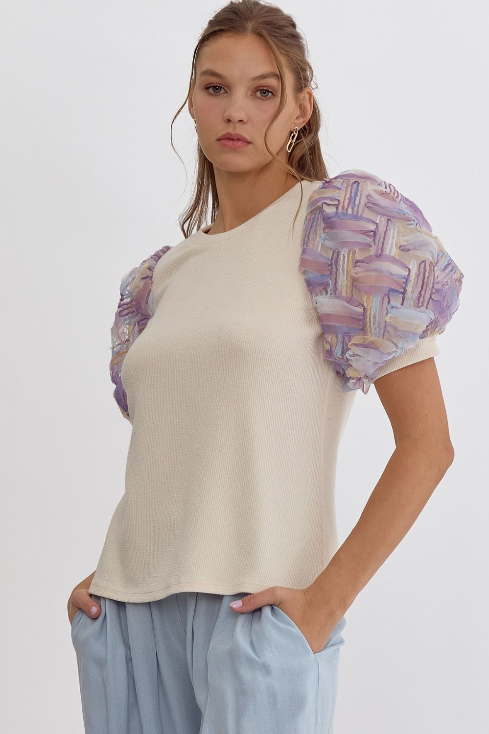 The Purple Haze 3D Embroidered Top
