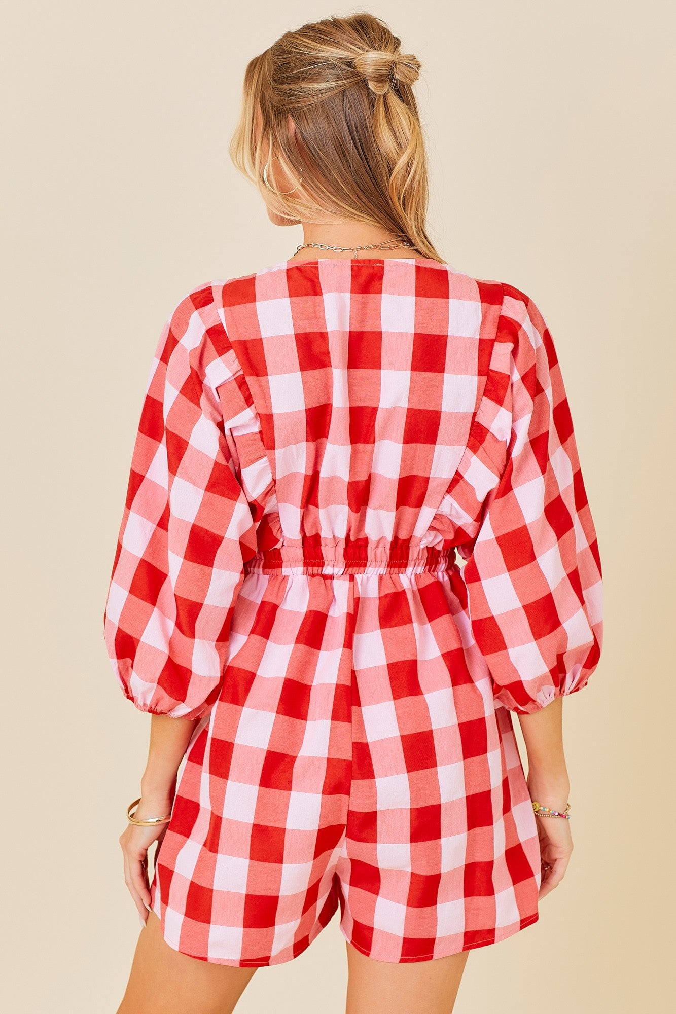 The Red Gingham Romper