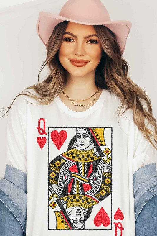 QUEEN OF HEARTS TEE PLUS SIZE