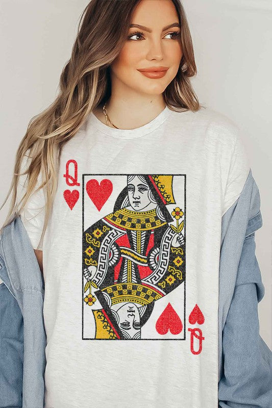 QUEEN OF HEARTS TEE PLUS SIZE