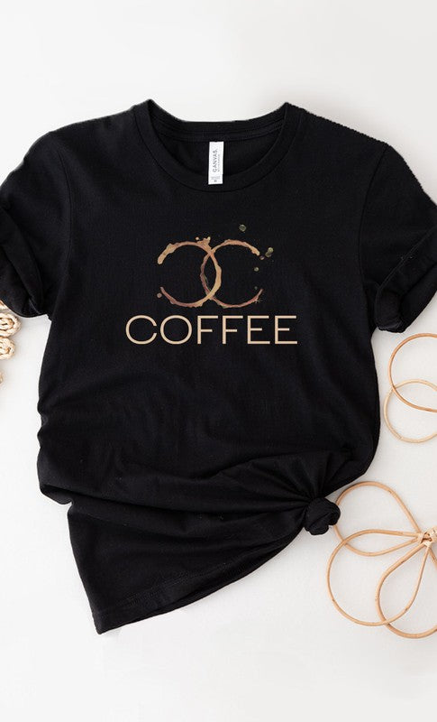 Designer Coffee Stain Coffee PLUS SIZE Graphic Tee