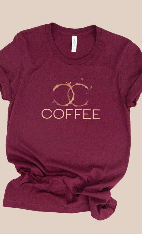 Designer Coffee Stain Coffee PLUS SIZE Graphic Tee