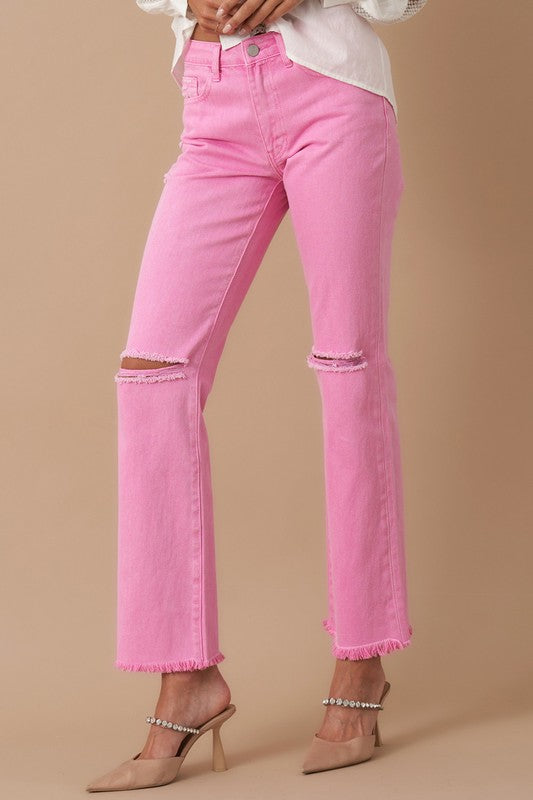 High Rise Slim Straight