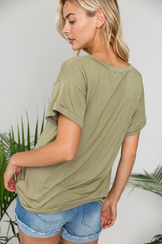 PLUS CAMOUFLAGE SEQUINCE POCKET TOP