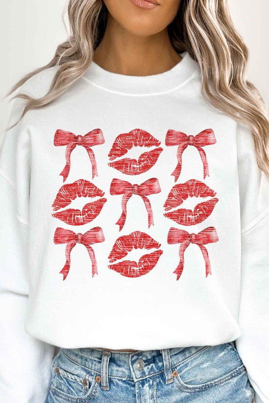 RED RIBBON VALENTINES OVERSIZED SWEATSHIRT