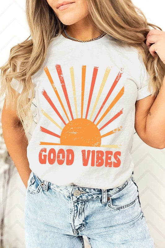 Good Vibes Sunshine Summer Graphic T Shirts