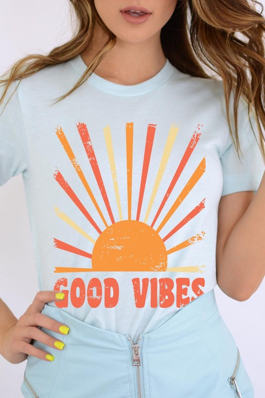 Good Vibes Sunshine Summer Graphic T Shirts