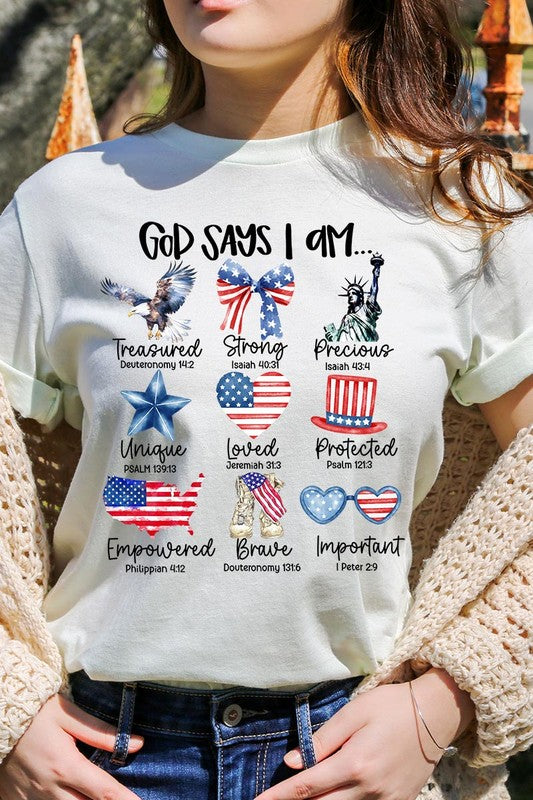 God Says I Am Bible Graphic T Shirts