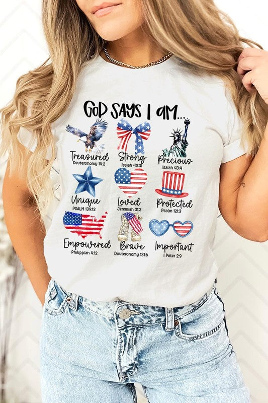 God Says I Am Bible Graphic T Shirts