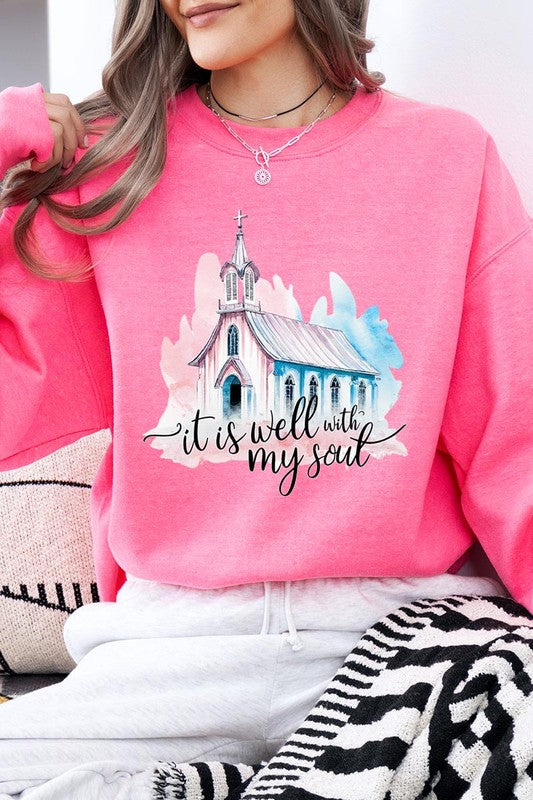 It Is Well With My Soul Graphic Fleece Sweatshirts