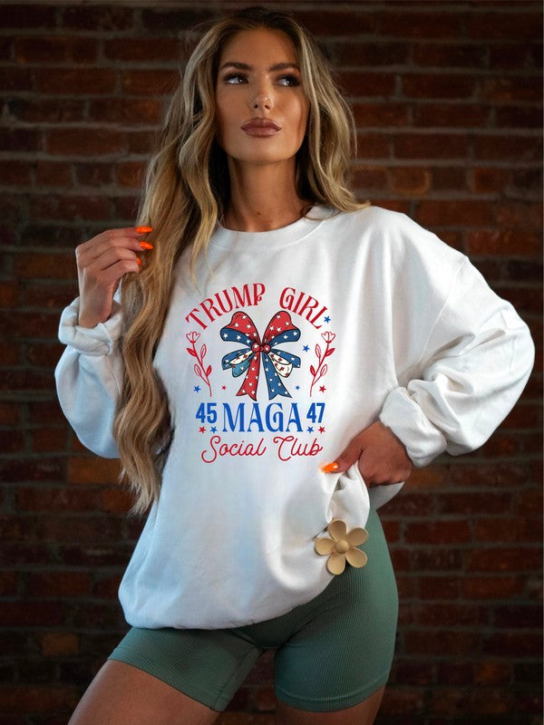 Trump Girl Social Club 45 47 Election Graphic Crew