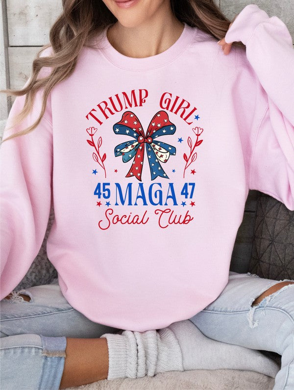 Trump Girl Social Club 45 47 Election Graphic Crew