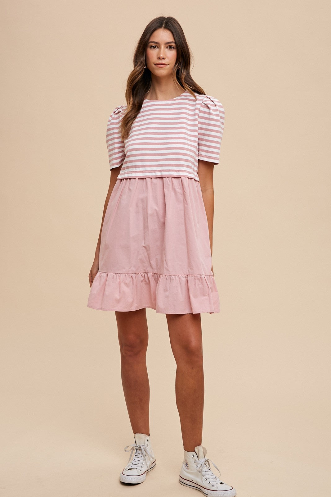 Anniewear Pink Stripe Dress