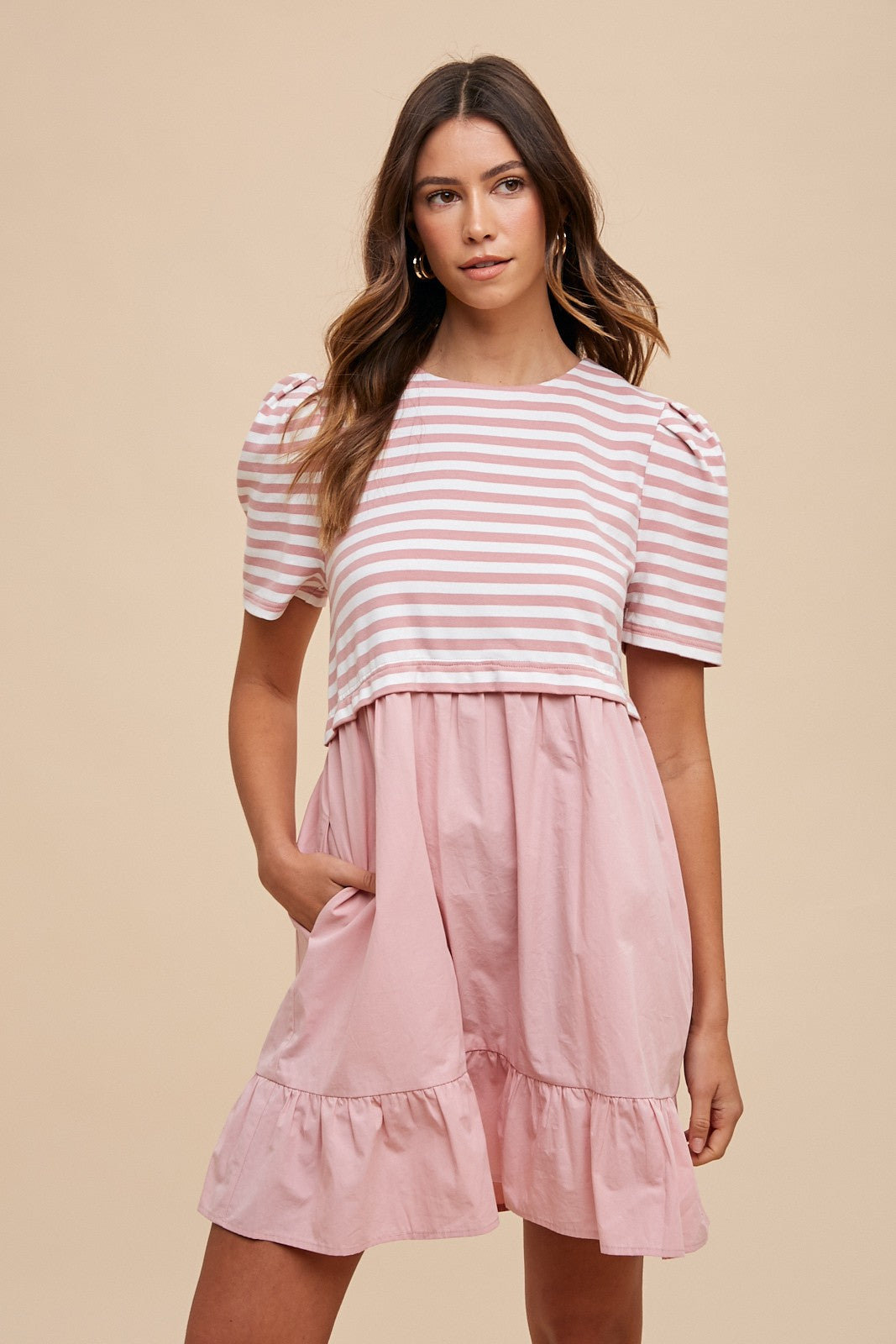 Anniewear Pink Stripe Dress
