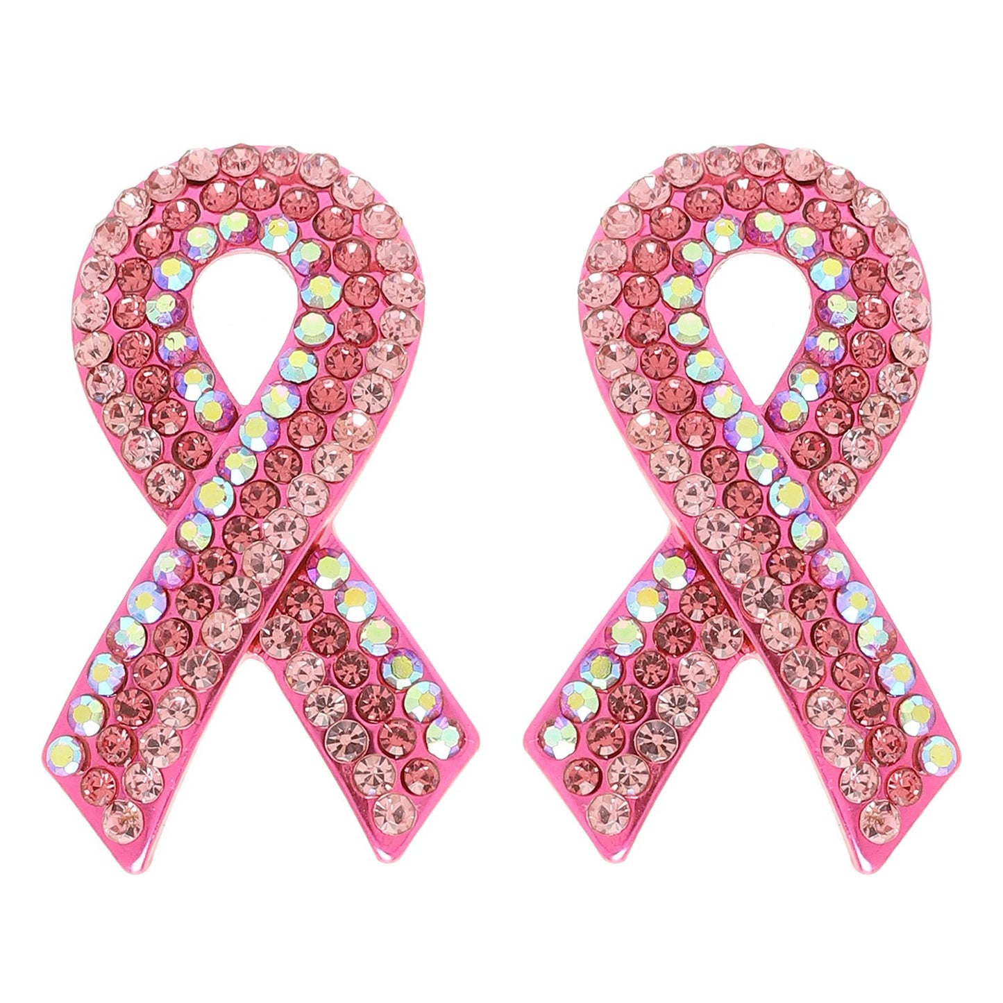 BREAST CANCER AWARENESS PINK RIBBON EARRINGS