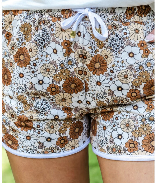 Claim To Fame Floral Drawstring Everyday Shorts