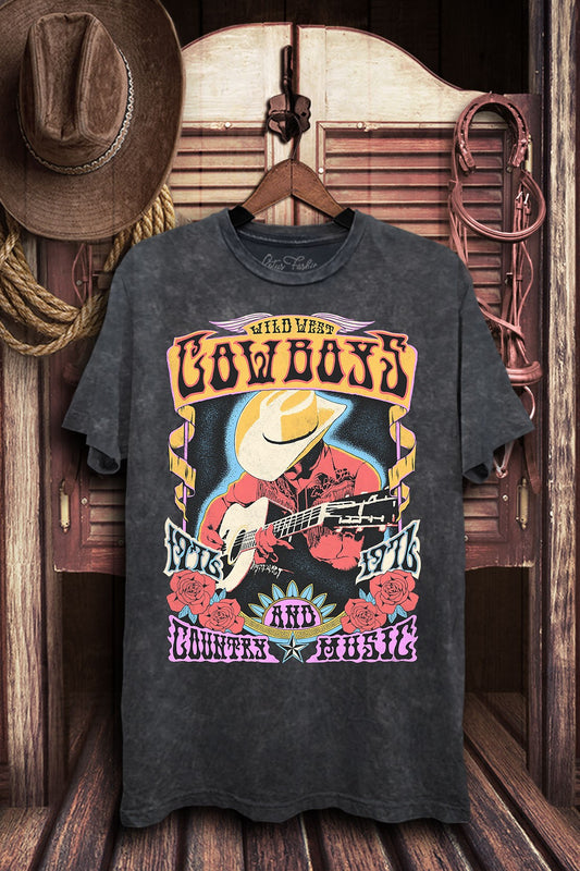 Cowboys and Country Music Graphic Top