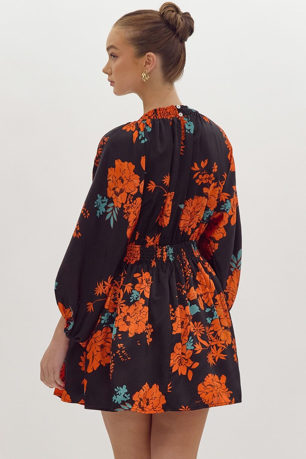 Jada Satin V-Neck Mini Dress