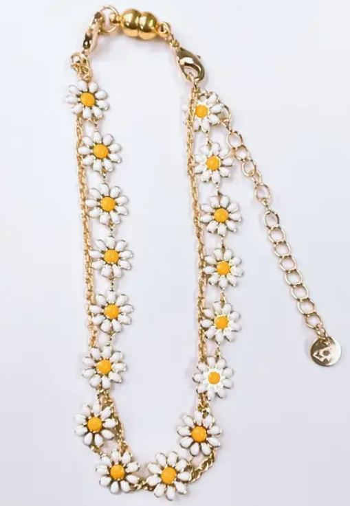 Daisy White Anklet by Treasure Jewels