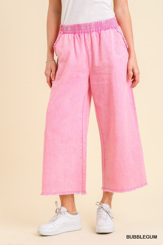 Bubblegum Denim Mineral Wash Pants