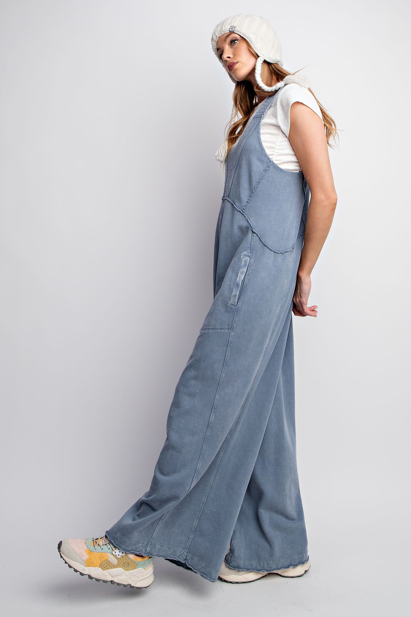 Easel Denim TERRY KNIT JUMPSUIT