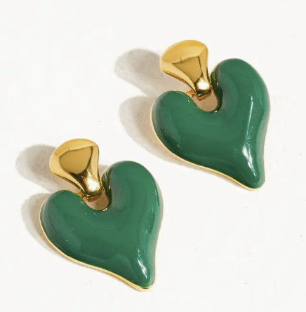 Edith 18K Gold Vintage Heart Earring