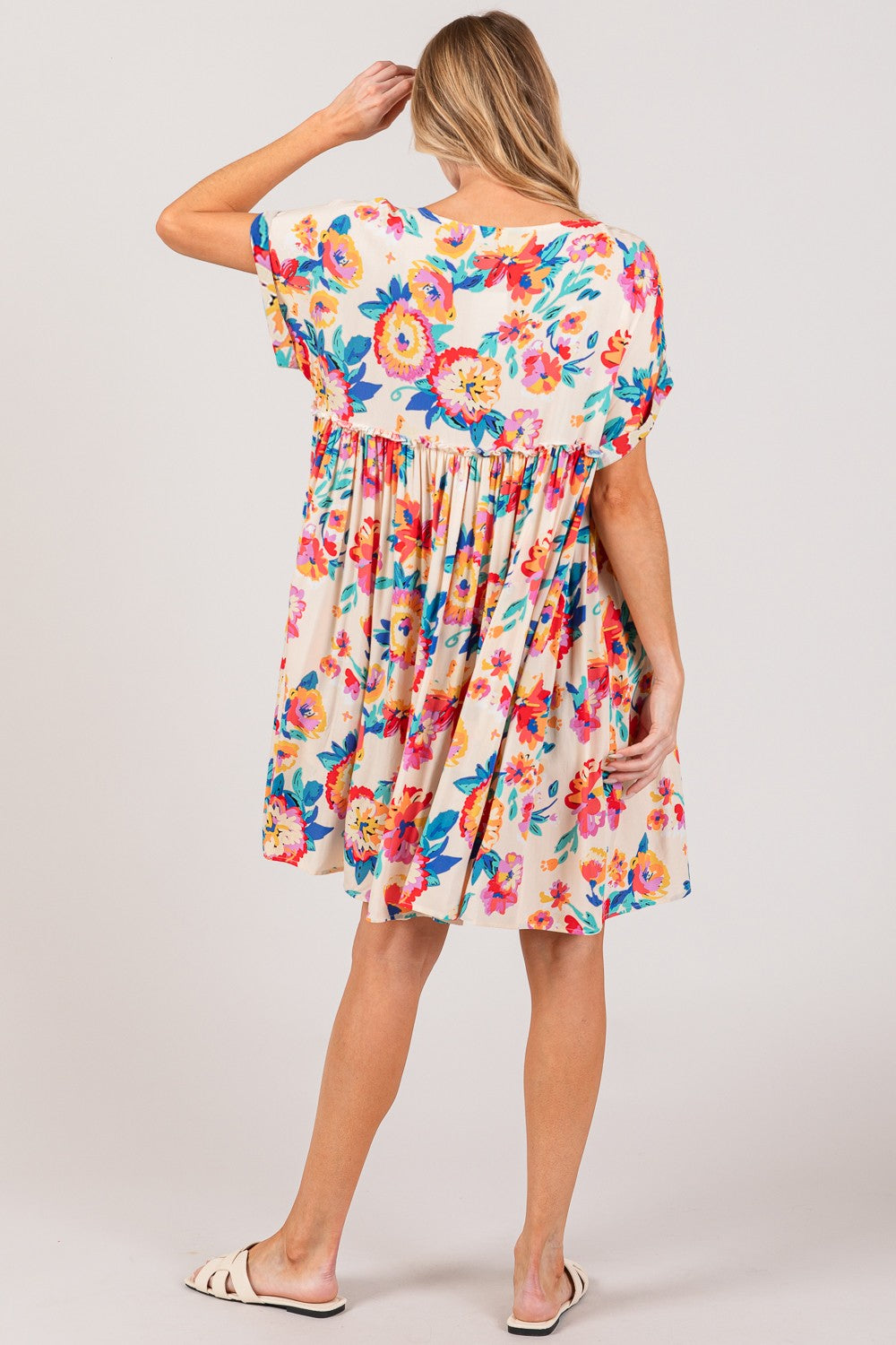 Bella Multi Floral Button Down Dress