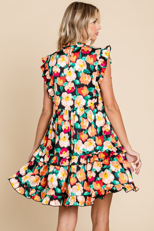 Frances Floral Print Ruffle Tiered Dress