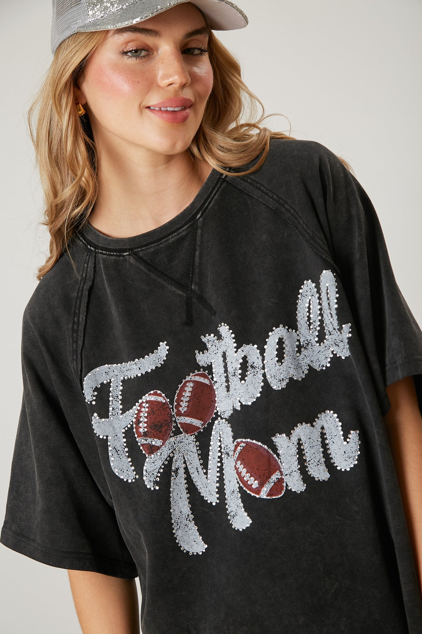 Football Mom Washed Tee