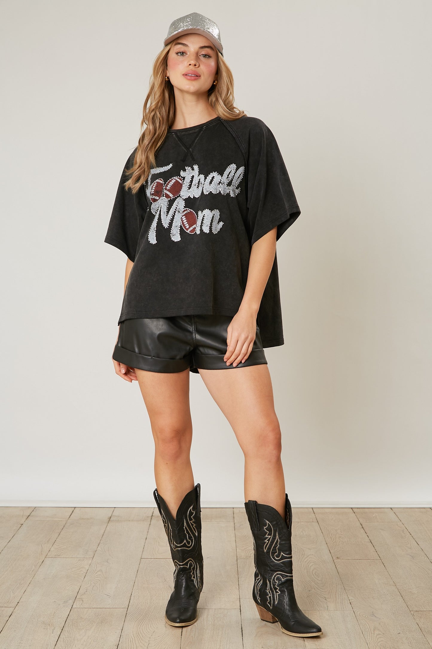 Football Mom Washed Tee