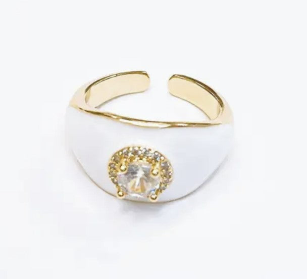 Irene White Ring