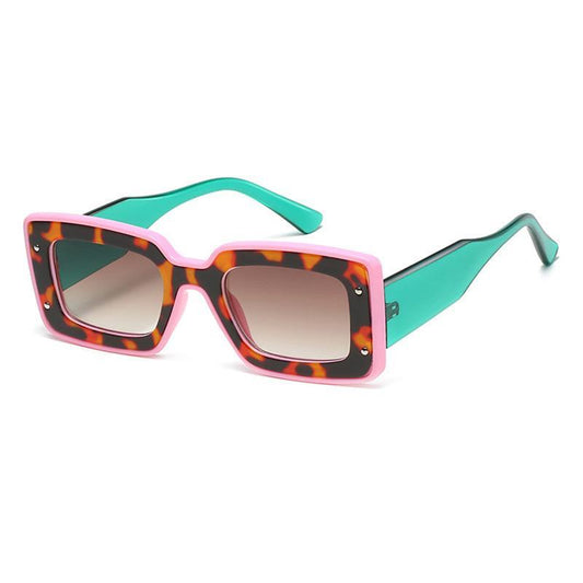 Personalized Contrast Box Sunglasses Pink