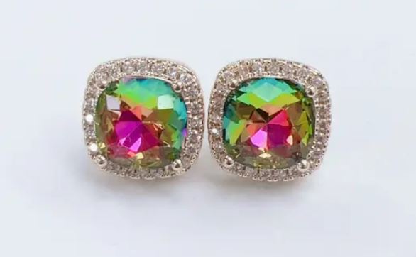 Multi Princess Lime Stud by Treasure Jewels