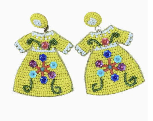 Mexican Dress Yellow by Treasure Jewels