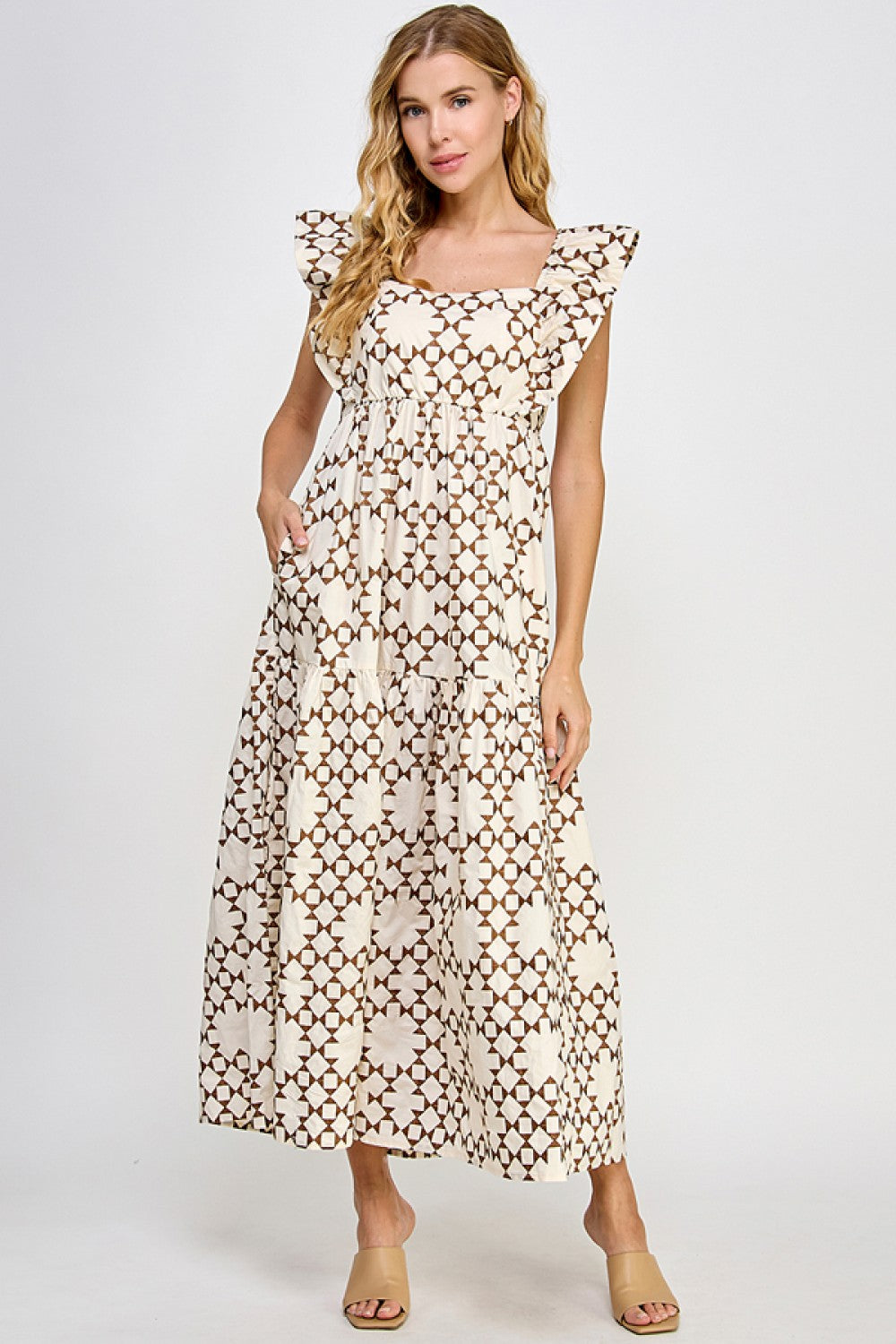 Olivia Embroidery Tiered Dress