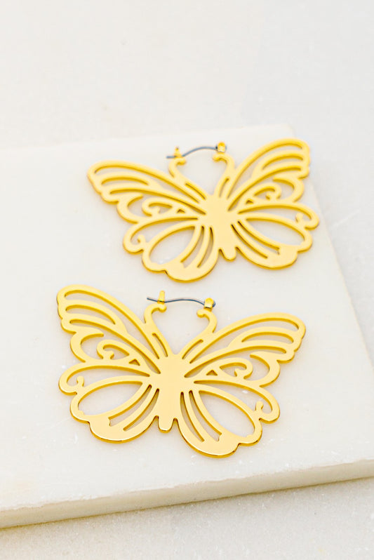 Openwork Butterfly Earrings