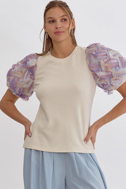 The Purple Haze 3D Embroidered Top
