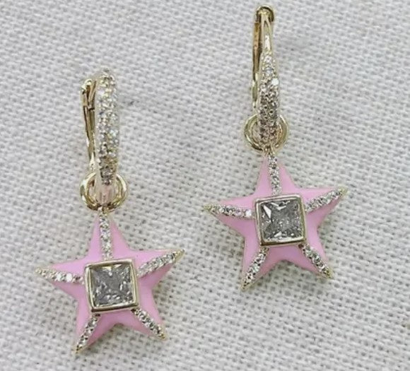 Pink Crystal Star by Treasure Jewels