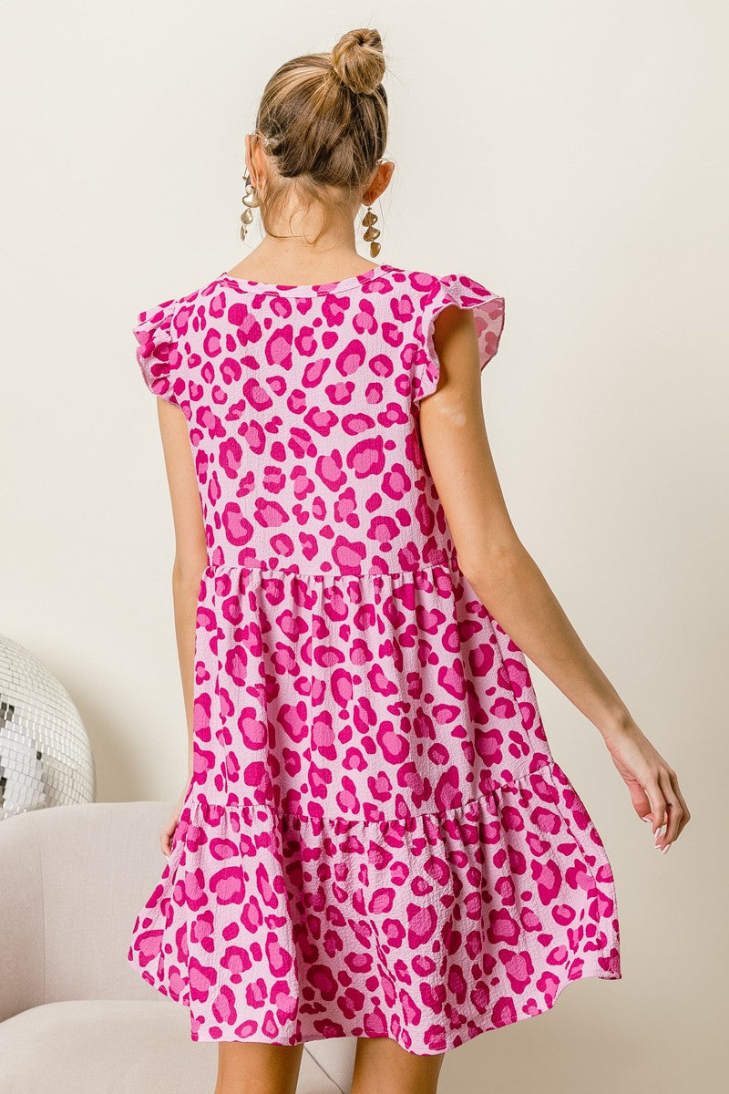 Pretty in Pink Leopard Dress