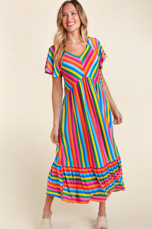 Punky MULTICOLOR STRIPE DRESS