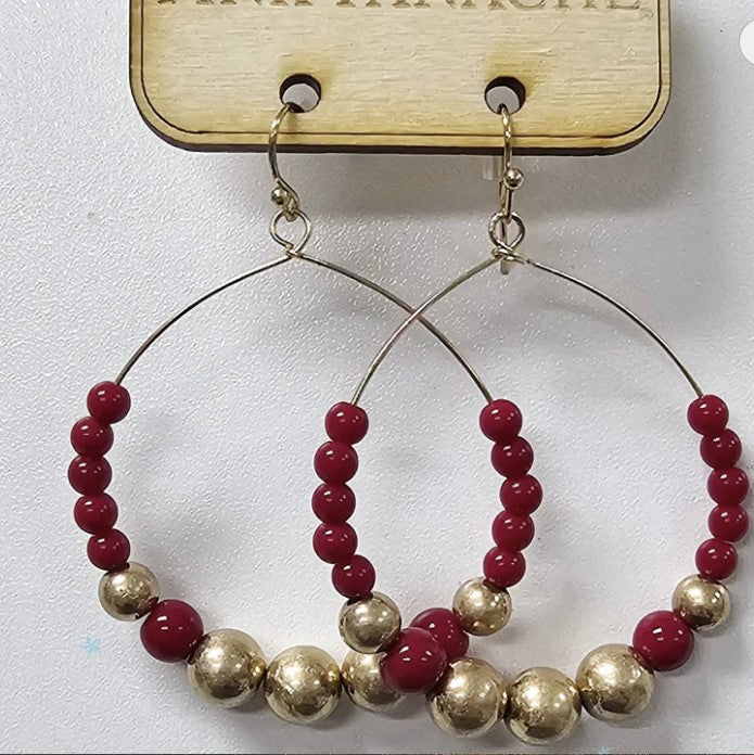 RED CIRCLE EARRING