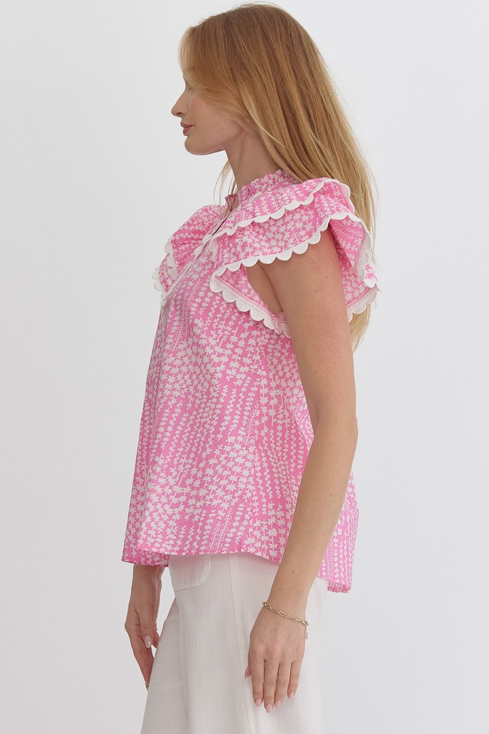 Rebecca Ruffle Sleeve Top
