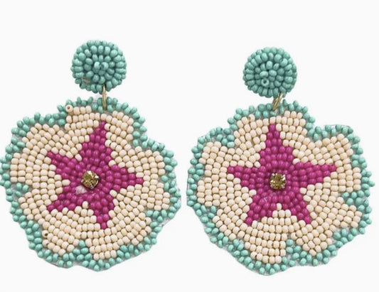 Star Rose Earrings by Treasure Jewels