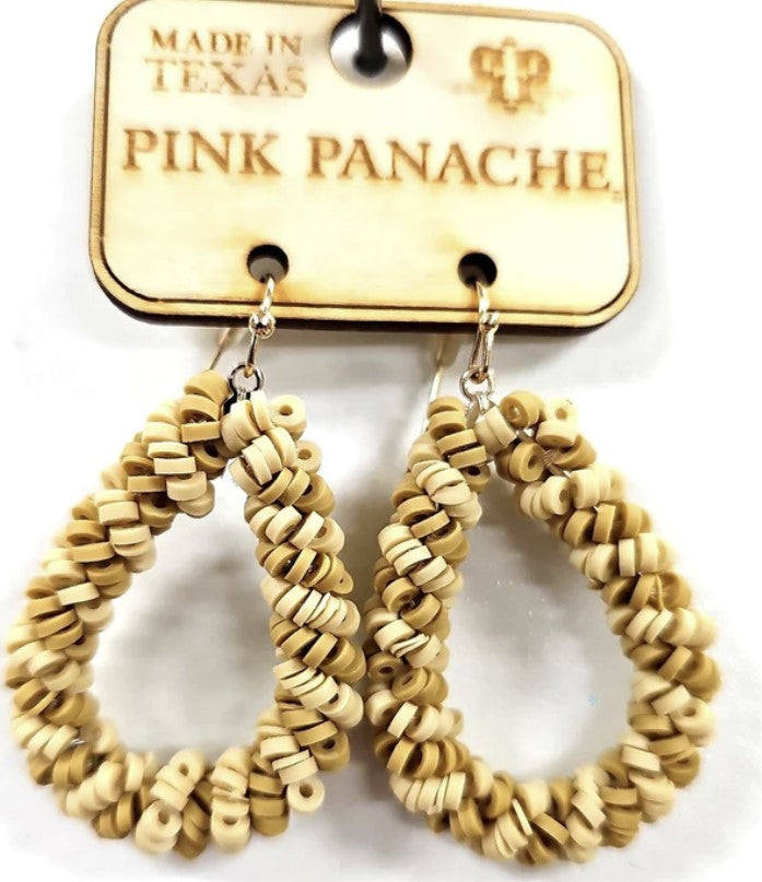 TAN TEARDROP EARRING