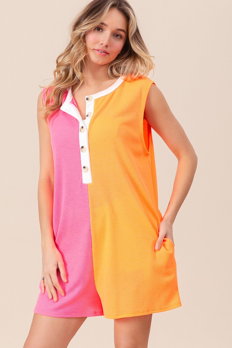 THERMAL COLOR BLOCK JUMPSUIT BY BIBI