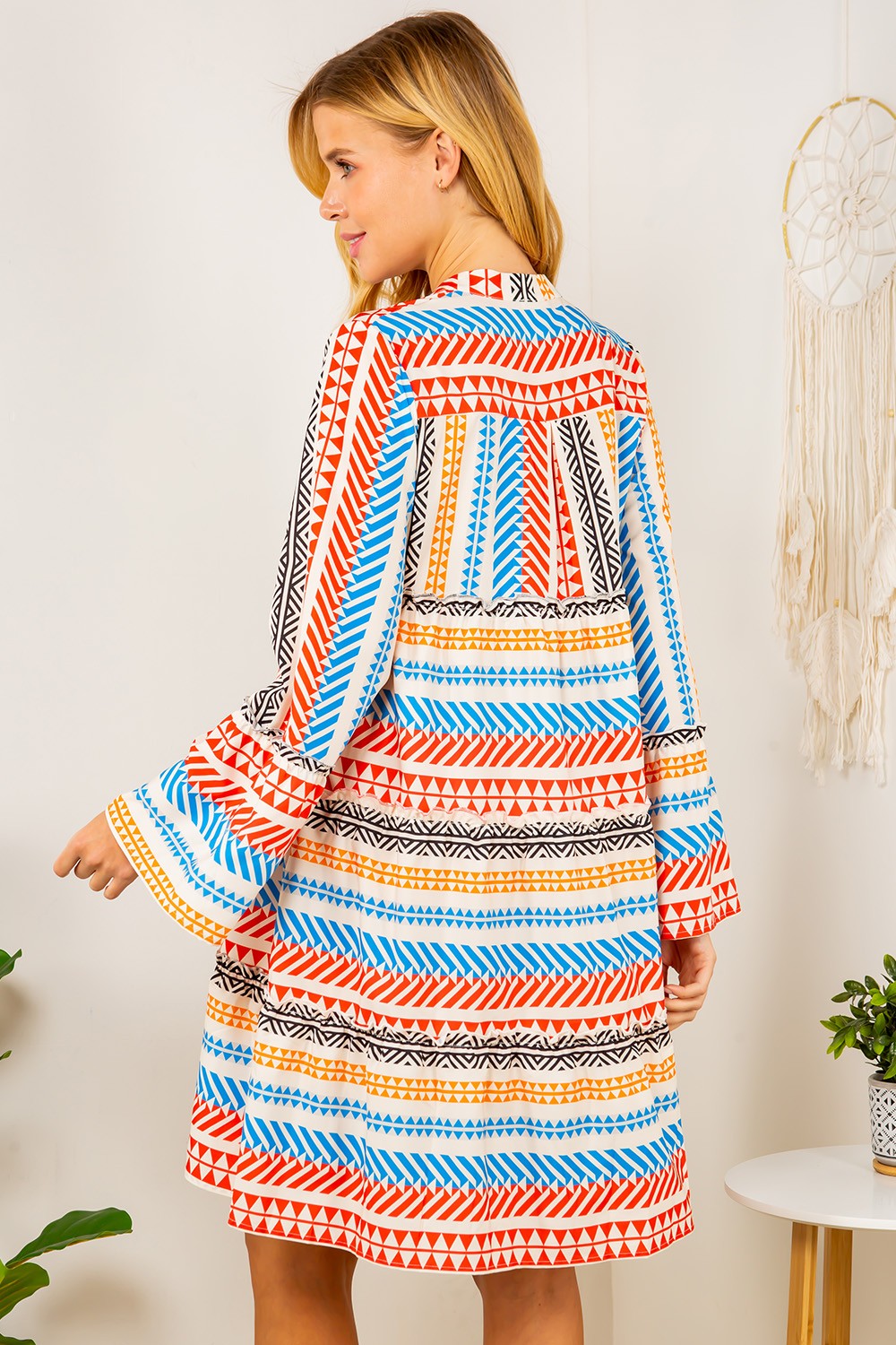 TRIBAL PRINT TUNIC DRESS