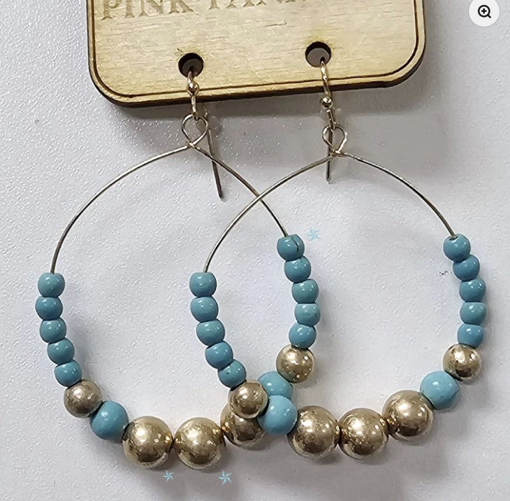 TURQUOISE CIRCLE EARRING