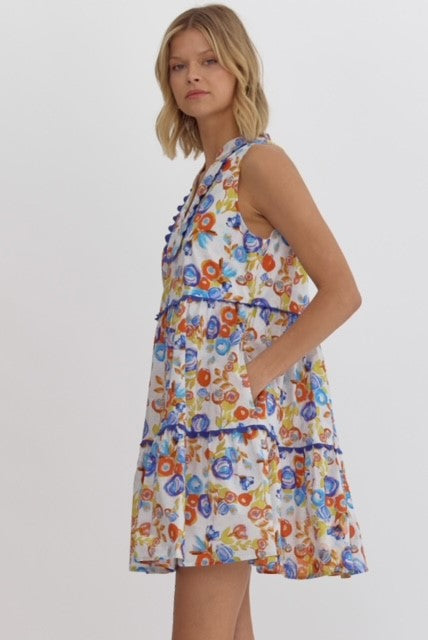 Texas Skies Tiered Dress