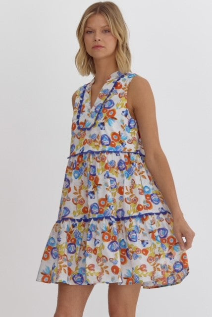 Texas Skies Tiered Dress