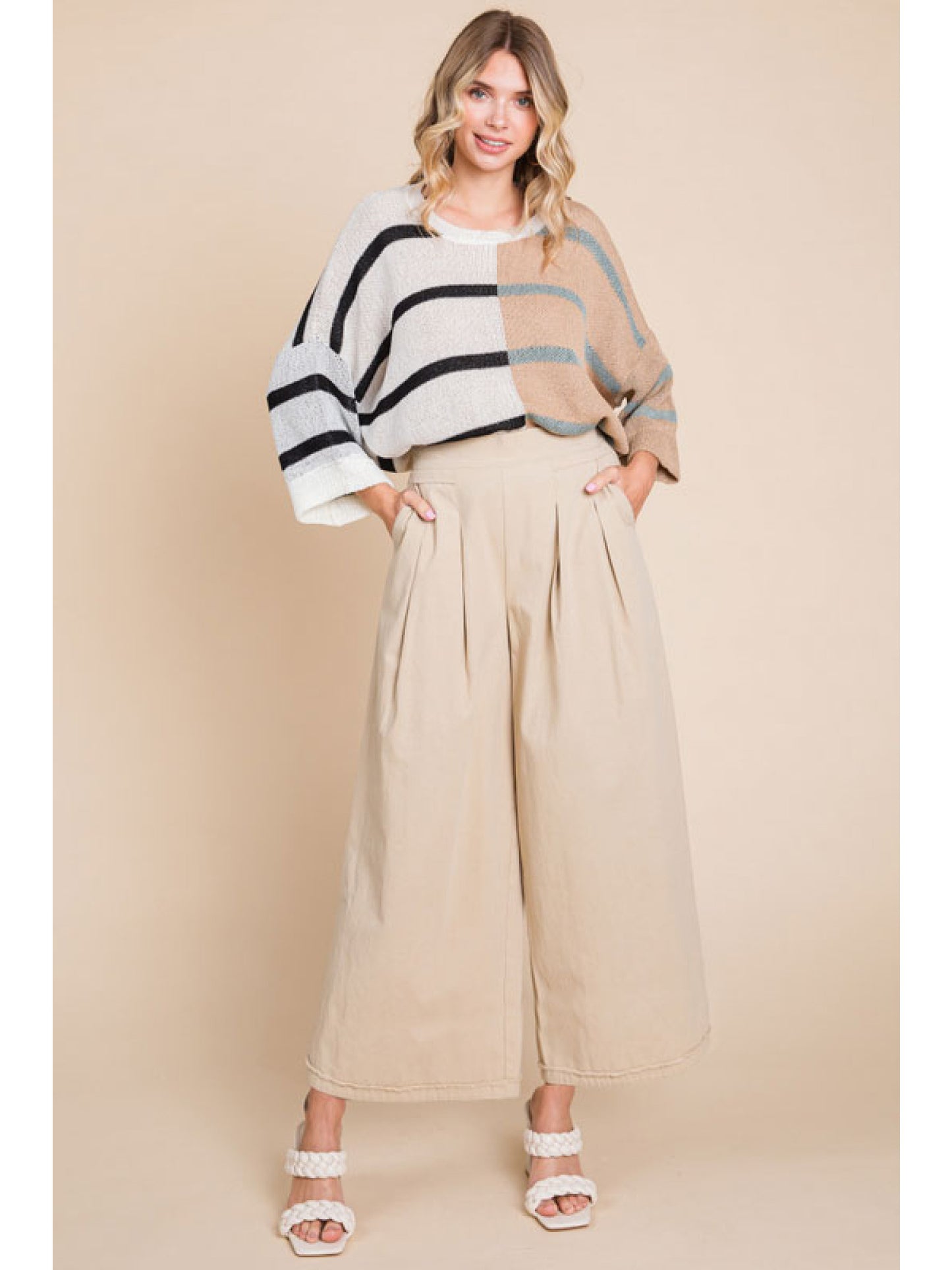 The Go To Wide Leg Pants Khaki